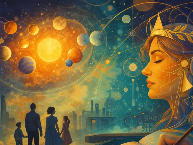 March 2026 newsletter illustration: March arrives as a concentrated push to clarify who you are and where you’re going. The month opens with a powerful cluster of planets — a s