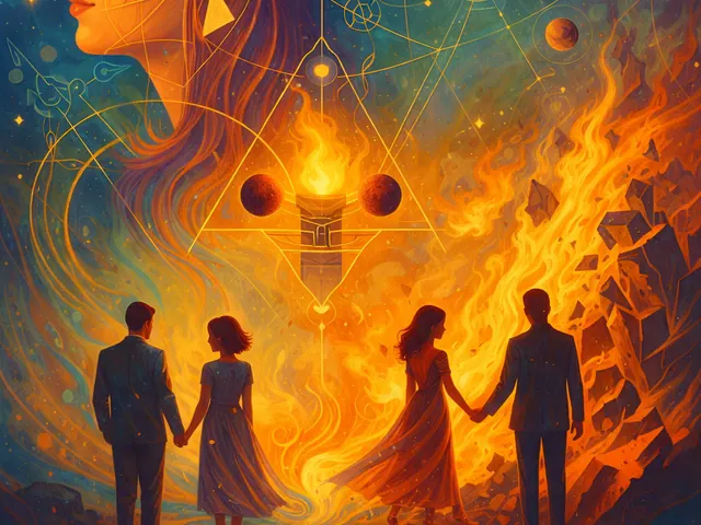 January 2026 newsletter illustration: Practical counsel for the month: honor the heat but avoid haste. The early stelliums offer momentum—use them to begin concentrated, short‑te