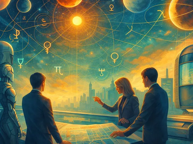 April 2026 newsletter illustration: Practically, treat April as a month for planning with a builder’s eye and a poet’s imagination. Use the Mars–Saturn pattern to establish rea