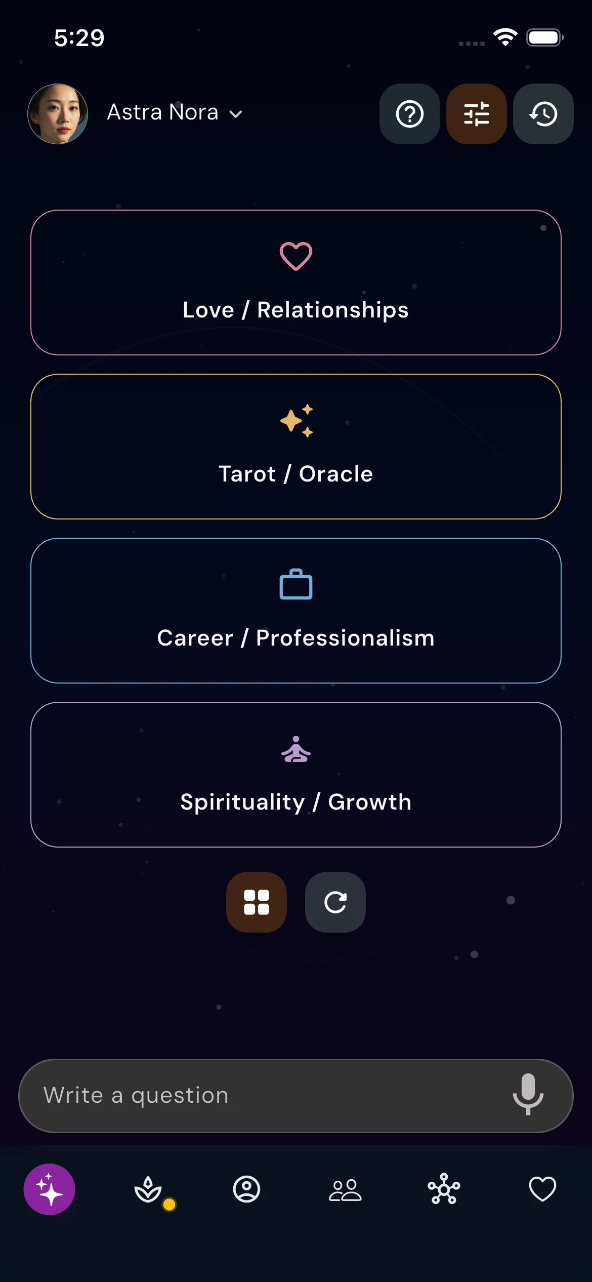 Suggested follow-up questions in Astra Nora